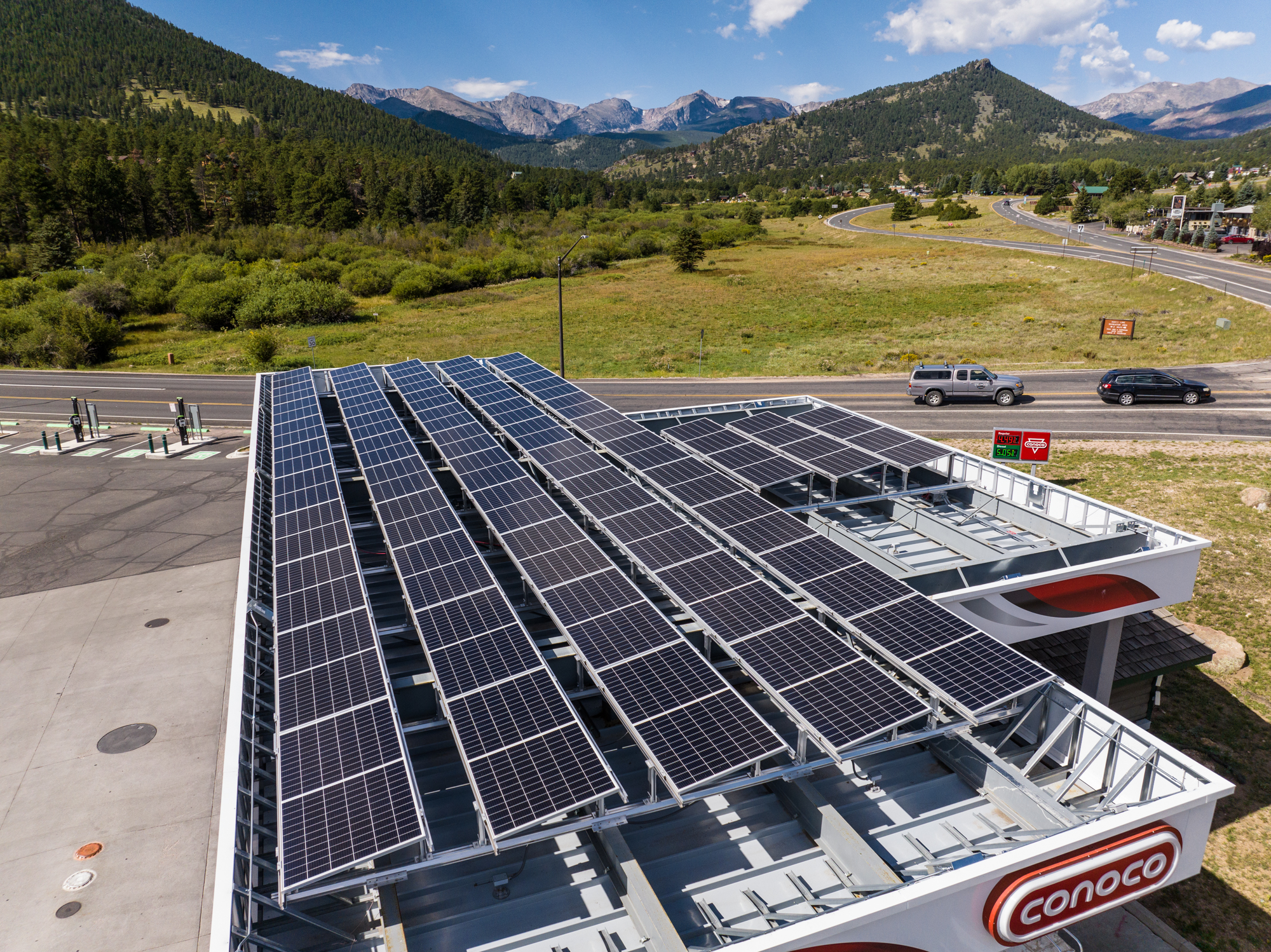 National Park Village, Estes Park Rooftop Solar view