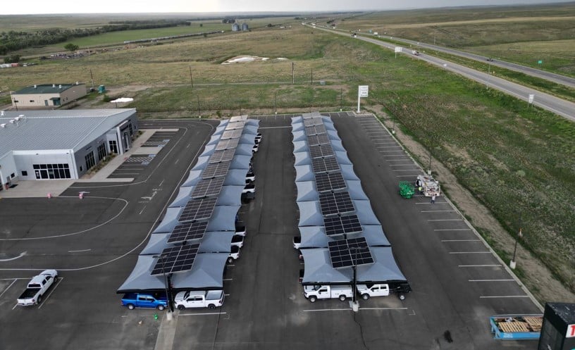 Fleet Transwest Solar-integrated Hail Protection Canopy